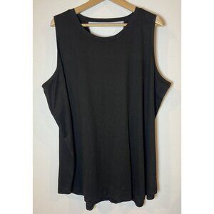 NWT LIVI Lane Bryant Tank Top Athletic Back Cut Out Black Size 26 28 New